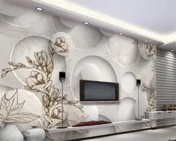 Beibehang 3D обои Современная линия рисунок Магнолия кленовый лист гостиная 3D ТВ стены задний план фрески для стен 3 d