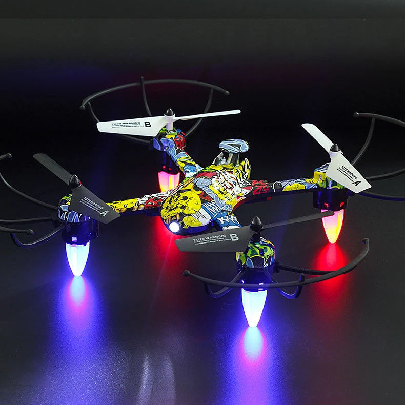 2 4 Ghz WIFI FPV RC вертолет граффити Дрон со светодиодными лампами Профессиональный