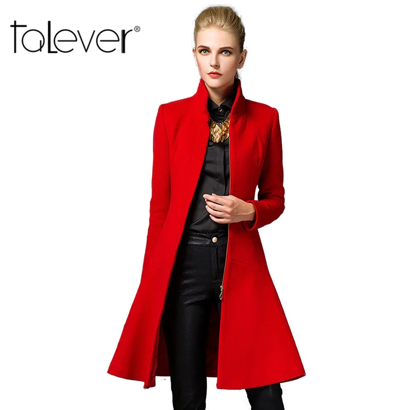 Popular Red Trench Women Wool-Buy Cheap Red Trench Women Wool Lots 2017 Fashion Women Trench Woolen Coat Winter Slim Long Mandarin Collar Overcoat New Spring Red Black - Popular Red Trench Women Wool-Buy Cheap Red Trench Women Wool Lots