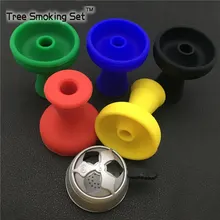 1 шт серебряная чаша для кальяна+ 1 шт Силиконовая чаша для кальяна держатель для миски водопровод металлический тепловой табак для кальяна для стекла verre hooka