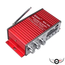 1PC Motorcycle 12V Card Amplifier Furniture Background Music Amplifier Car Digital USB Reader Power Amplifier Stereo Aluminum