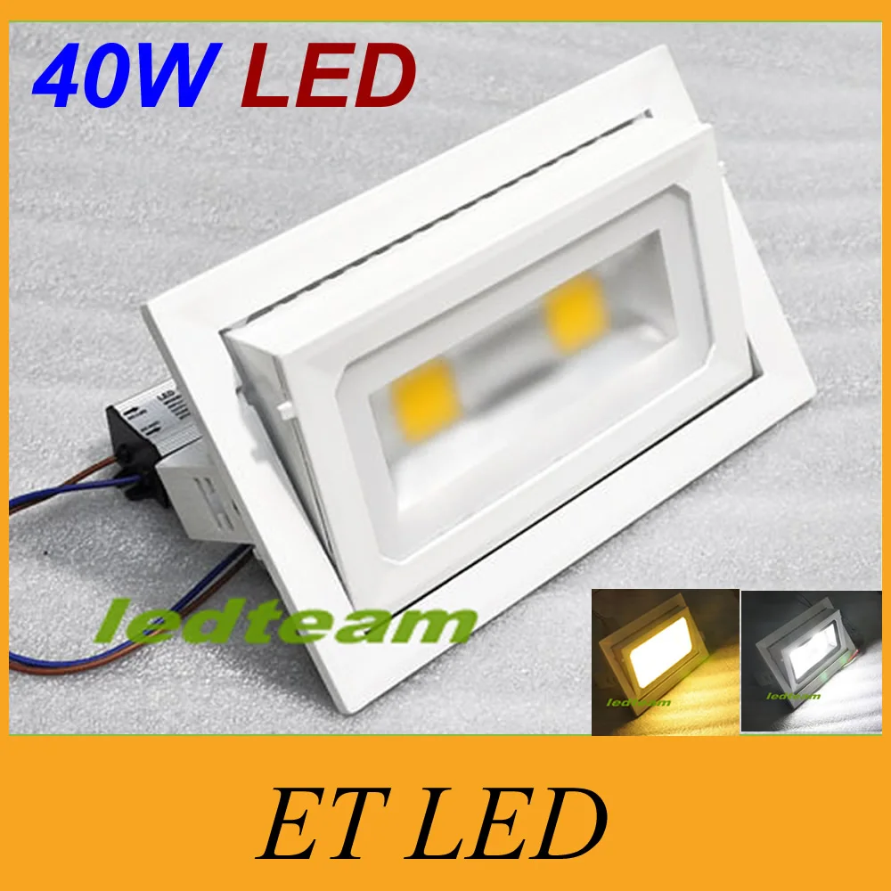 

Super Bright 40W 4000 Lumens Led Recessed Downlights Adjustable Angle Led Wall Light Warm/Cold White Red Blue Green AC 85-265V