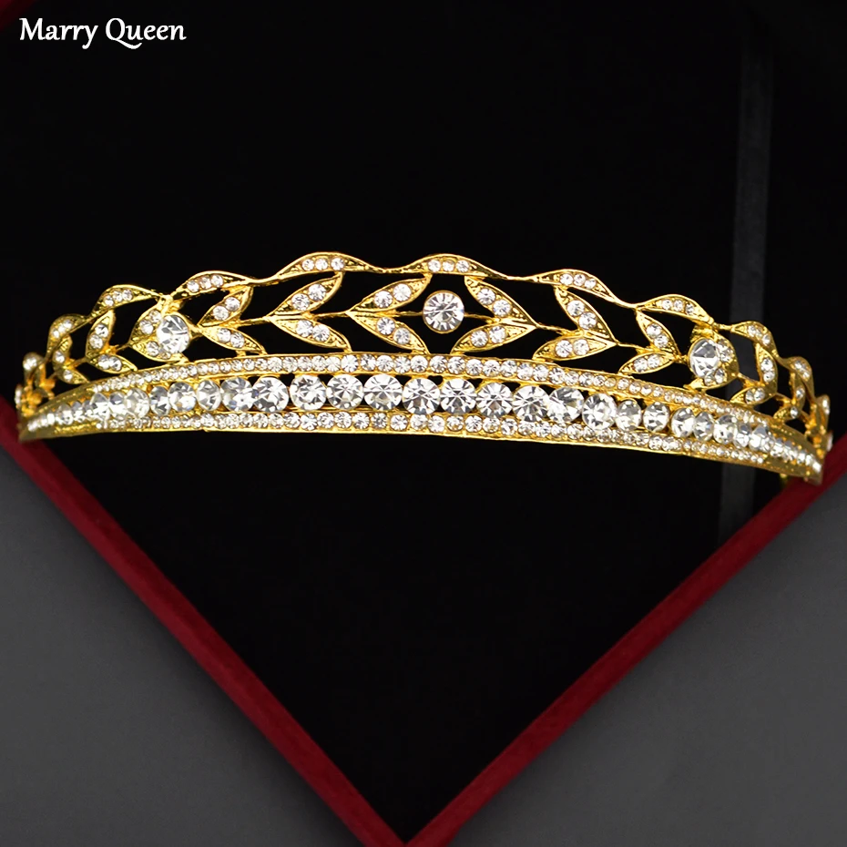 

2019 New Gold And Silver Ladies Hair Accessories Crown Fashion Handmade Baroque Crystal Bride Wedding Crown Princess Headdress