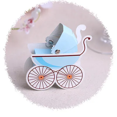 baby cart blue 5 шт. в форме мороженого, коробки для конфет, детский душ, украшения для дня рождения для мальчиков и девочек, подарочные сумки с мультяшным ящиком, Детские вечерние сувениры, сумки - Цвет: baby cart blue