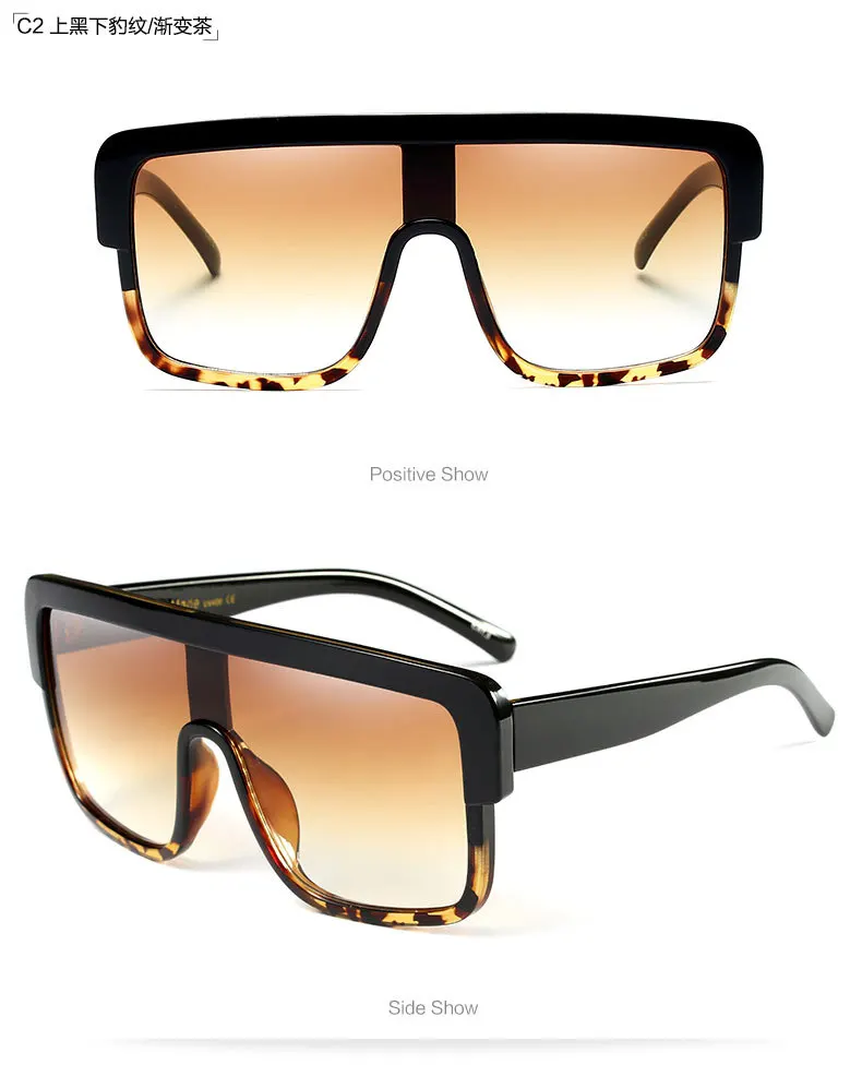 MINCL/новейшие уникальные женские солнцезащитные очки, квадратные очки, Винтажные Солнцезащитные очки с большой оправой, мужские градиентные очки UV400 с коробкой FML