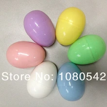 Пастельные цвета Пластик яйцо пасхальное яйцо для подарка 6x4 см 50 шт./лот