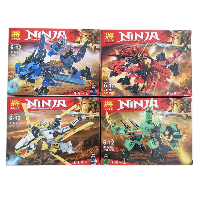 Legoings 4pcs/pcs Ninjagoing Dragons Building Blocks Toys for Children Legoings 4pcs/pcs Ninjagoing Dragons Building Blocks Toys for Children