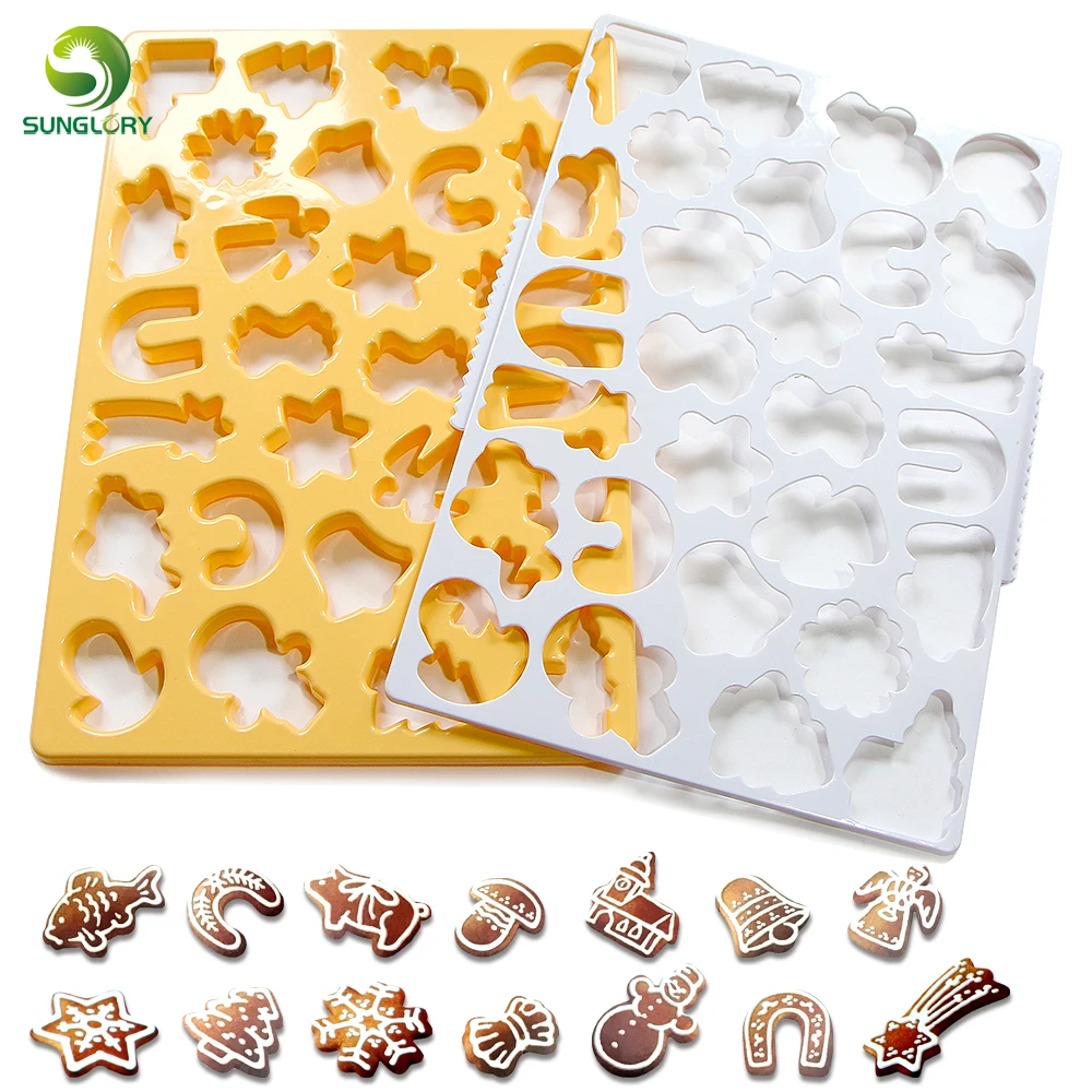 

Christmas Cookie Cutter Snowflake Biscuit Cookie Mold Cuts Out Up To 28 Pieces At Once Snowman Fondant Chocolate Mould Bakeware