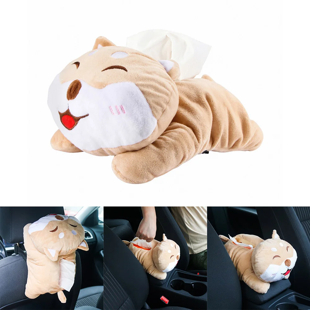 High Quality Universal Car Armrest Box Tissue Box Cartoon Cute Tissue Box Car Interior Products Car Accessories