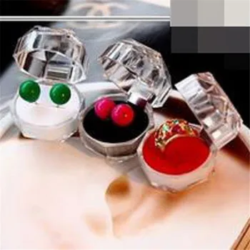 

10pcs/lot Acrylic New Transparent Rings Earring Display Box Organizer Wedding Lady Case Jewelry Storage Box Case