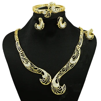 

bridal jewelry sets gold earring necklace bracelet jewelry sets new design jewelry sets for african women dubai jewelry sets