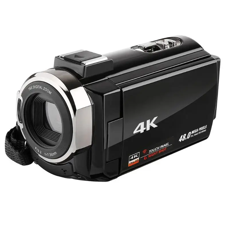 

ALLOET 2160P 4K 48MP UHD Digital Video Camera 16X ZOOM DV 3.0" IPS Touch Screen WiFi IR Camcorder Home Use Camera Video Recorder