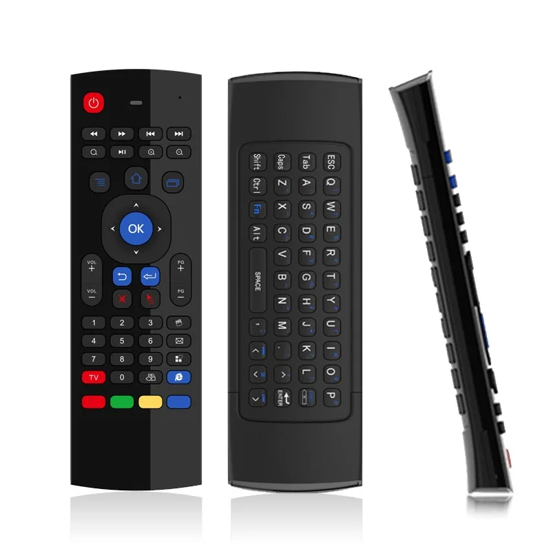 

Newest Fly Air Mouse Wireless Mini Keyboard with Mic Remote Control T3 for Android TV Box Media Player Russian Keyboards Option