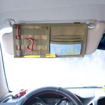 

Tactical Vehicle Visor Panel Truck Car Sun Visor Organizer CD Bag Holder Pouch Auto Accessories MOLLE/3.7