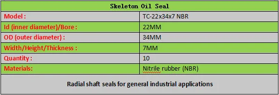 10 шт. NQK 22X34X7 TC22X34X7NBR скелет сальник 22X34X7Seals NQK высококачественное уплотнение радиальный прокладки уплотнения вала