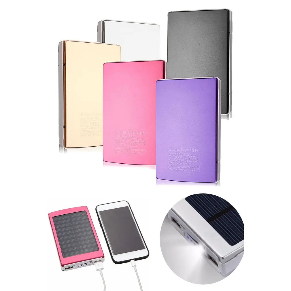 

Portable Size 50000mAh Large Capacity Solar Panel Power Bank Outdoor External Battery Charger for Smartphones Promotions New hot