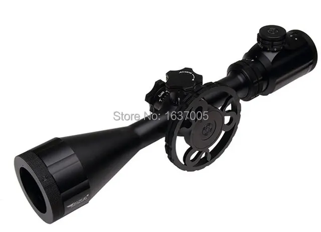 Best price at $162 Cheap Tactical STS 4-16x44 IR illuminated Mil-Dot Rifle Scope with Big Wheel HT6-0044