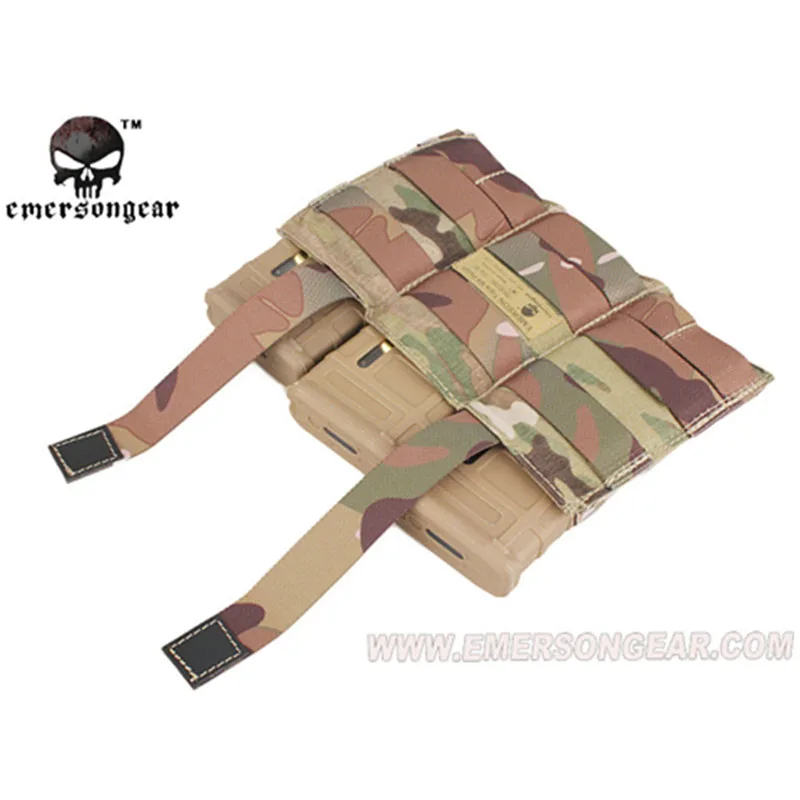 Emersongear Emerson, тройной подсумок, 5,56, подсумок, Molle, лямки, открытый верх, нейлоновая, тактическая, поясная сумка, портативный, подсумок