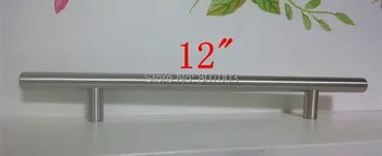 

(Diameter 12mm,Length:300mm) 12" 25pcs/lot Furniture Hardware Kitchen Cabinet Handle, Bar Pull Handle Stainless Steel T Handles