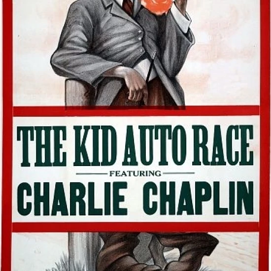 The Kid Auto Race Charlie Chaplin Vintage Movie Poster Print (24 x 36)