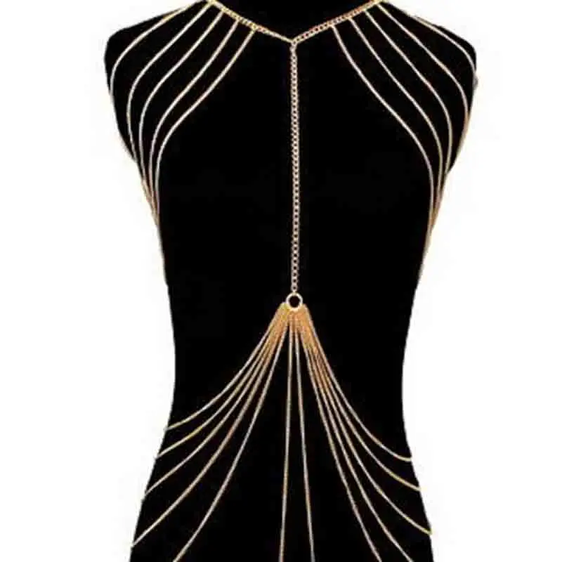 

popular fashion accessories sexy charm charms simple Punk tassels layer tassel body belly waist chain ornamentation fine jewelry