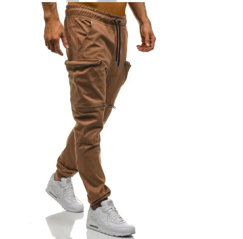 SUKIWML Для мужчин шаровары, штаны для бега Штаны 2019 Новый Камуфляж хип-хоп брюки Для мужчин длинные тренировочные штаны с карманами Pantalon Homme Plus