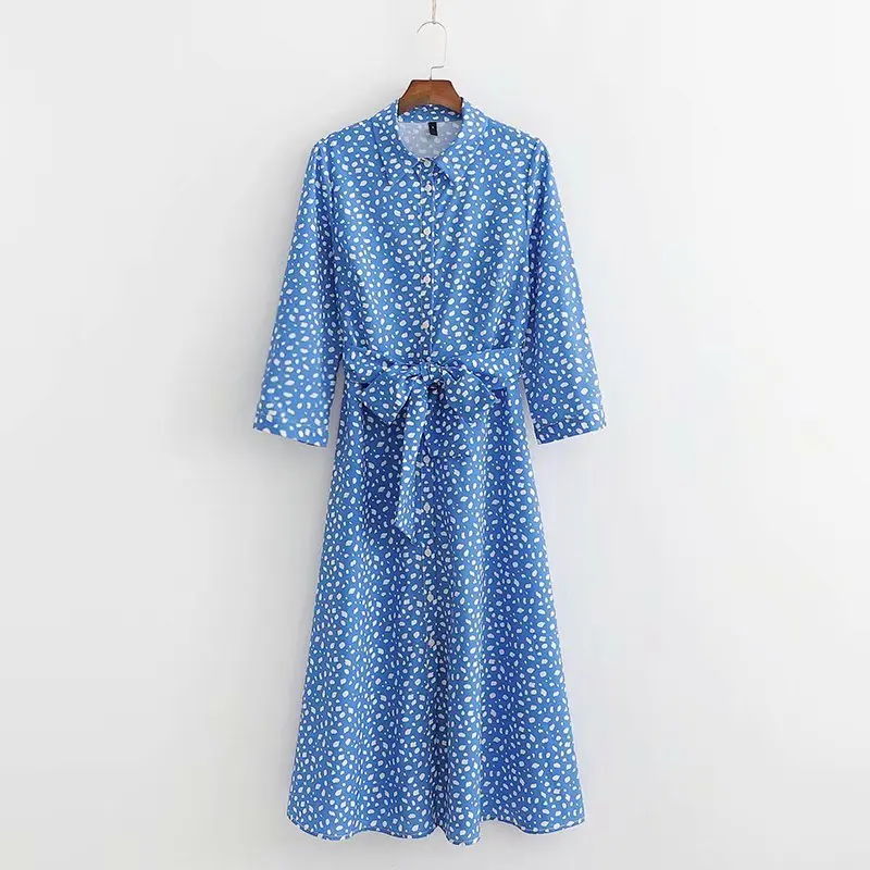 

XD50-2234 European and American Fashion Wind Printed Long Dresses