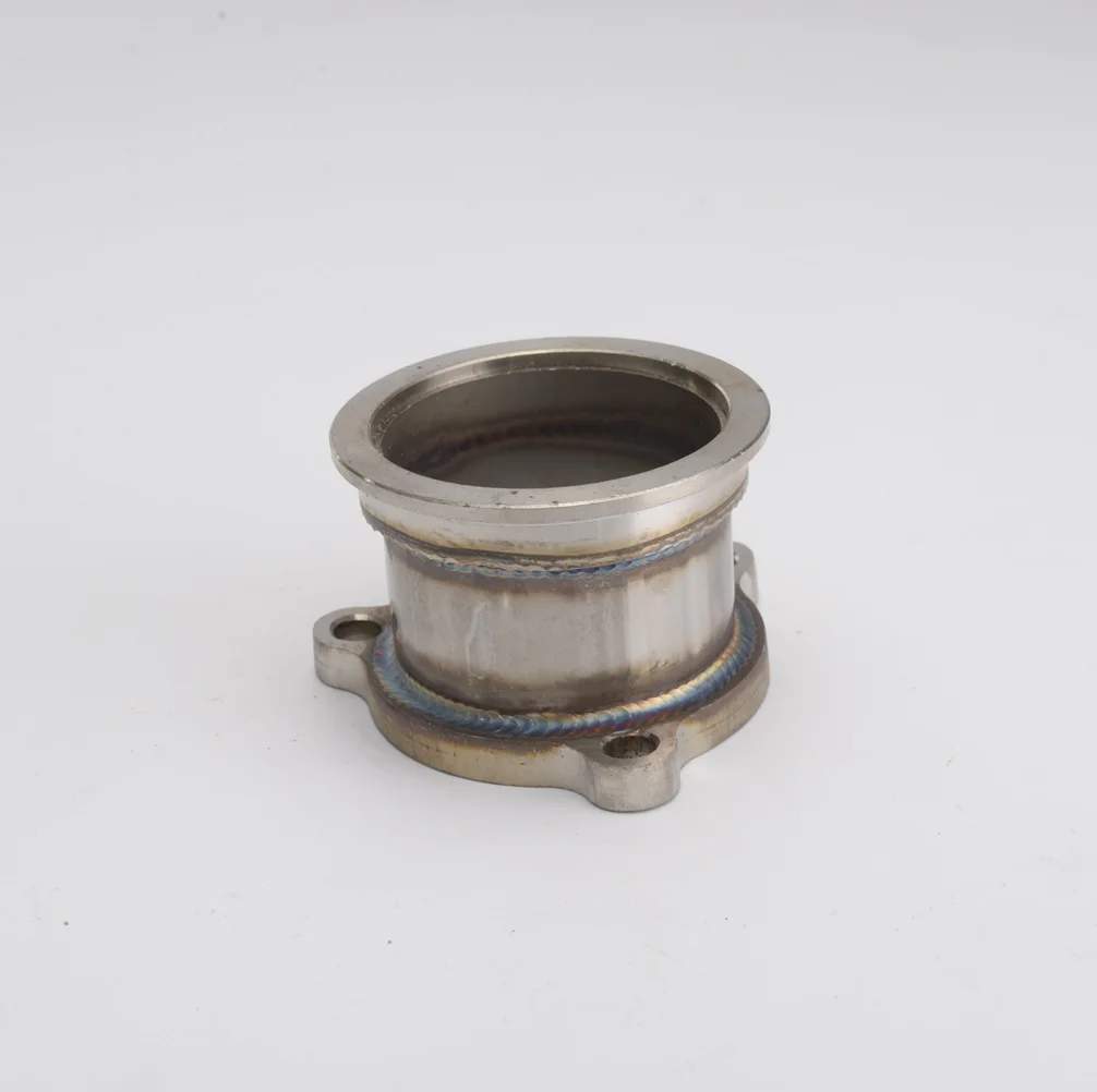 2.25 Inlet//Outlet Stainess Steel Exhaust 3-Bolt Flange Extension Adapter