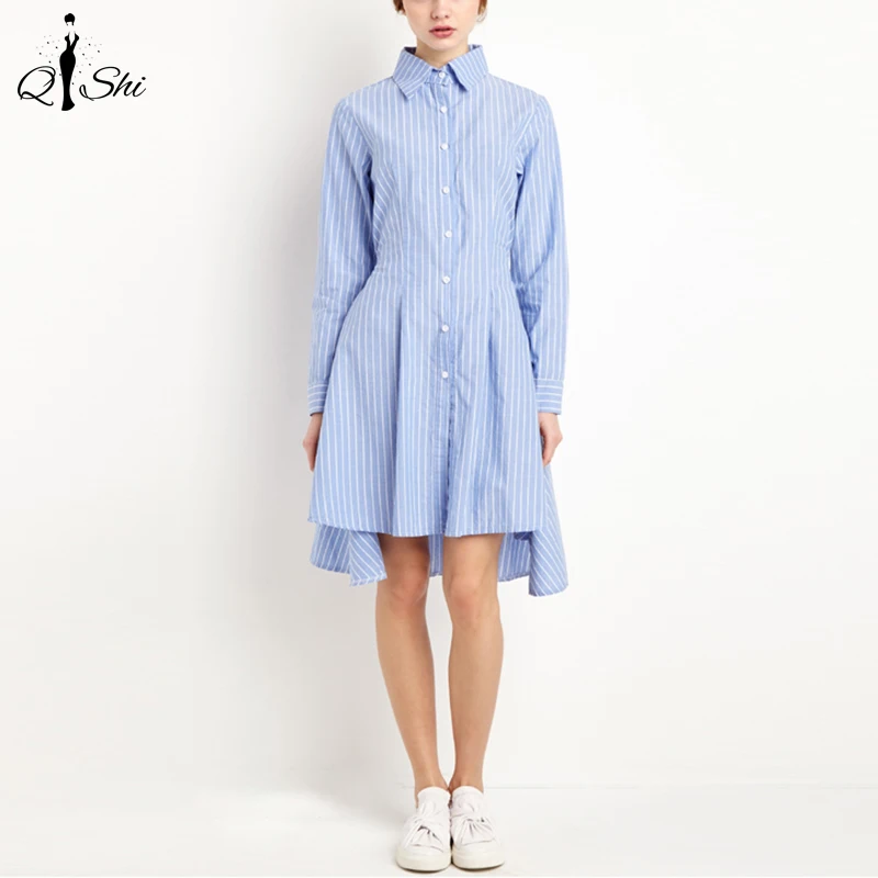 Women Autumn Dress  2019 Long  Sleeve  Striped T Shirt  Dress  