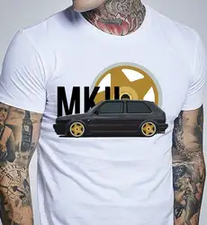 2019 модная летняя футболка Германия классический автомобиль-Легенда Гольф Mk2 колеса шины футболки Повседневное короткий рукав