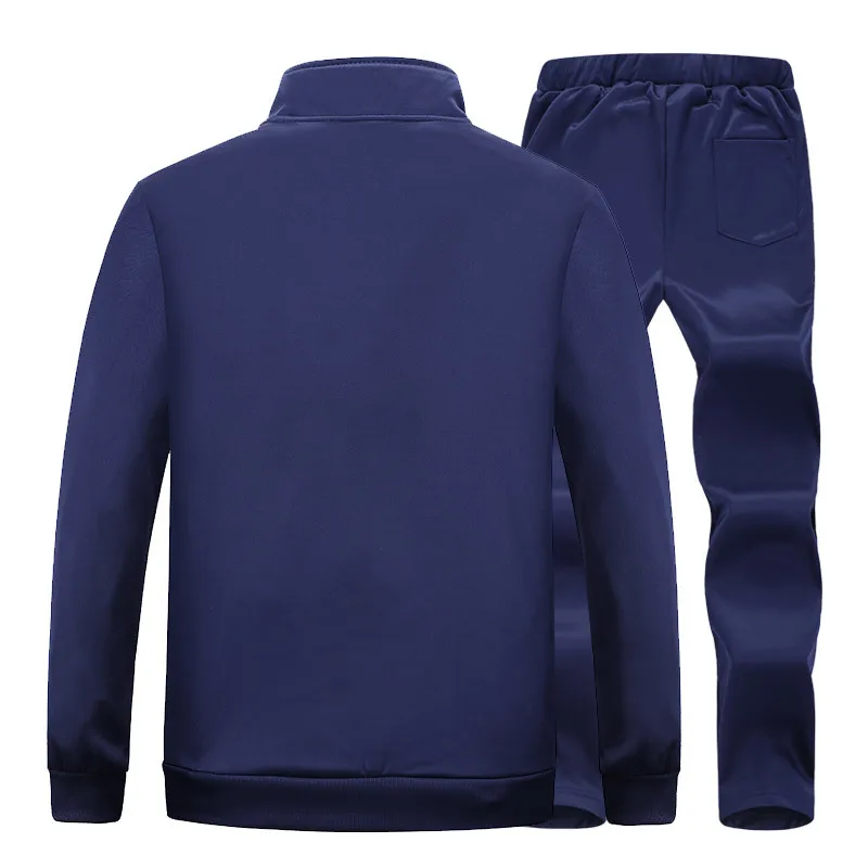 2019 Men Tracksuits Outwear 2 pieces set Zipper Sportwear Male Sweatshirts Cardigan jacket+pants Men Clothing set plus size 4xl