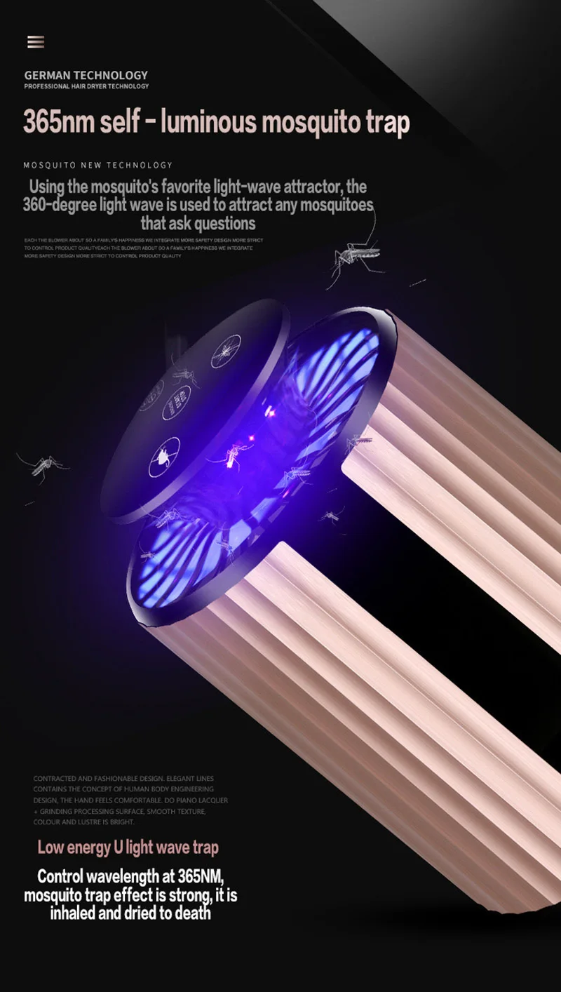 Новая USB Москитная лампа для защиты от комаров, УФ-лампа, электрическая ловушка для насекомых мышеловка, убийца насекомых, Zapper Muggen Killer