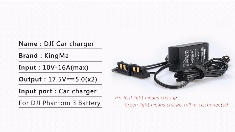 Auto Ladegerät Adapter für DJI Phantom3 Pro Professionelle Batterie