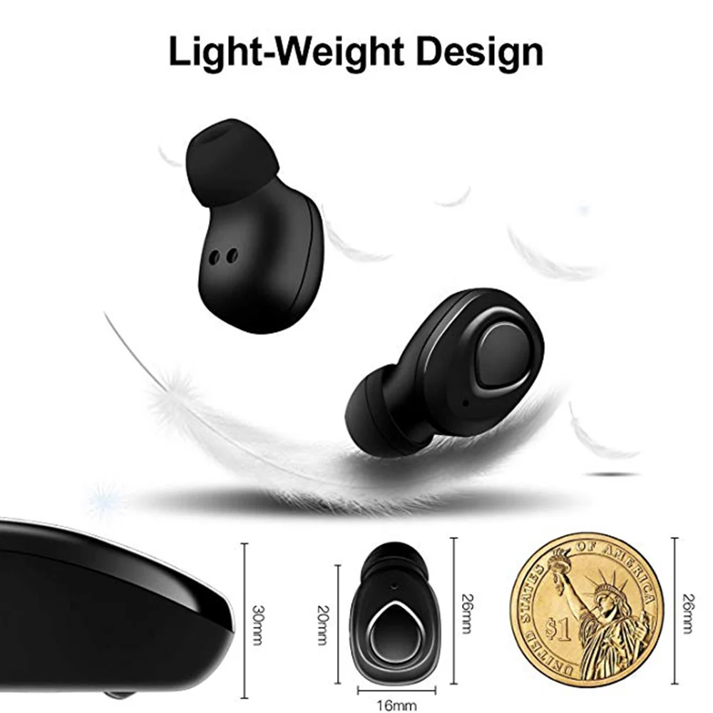 Дешево X18s TWS Беспроводная bluetooth гарнитура, наушники, Bluetooth стерео гарнитура, водонепроницаемые, устойчивое, bluetooth, беспроводные наушники с микрофоно...