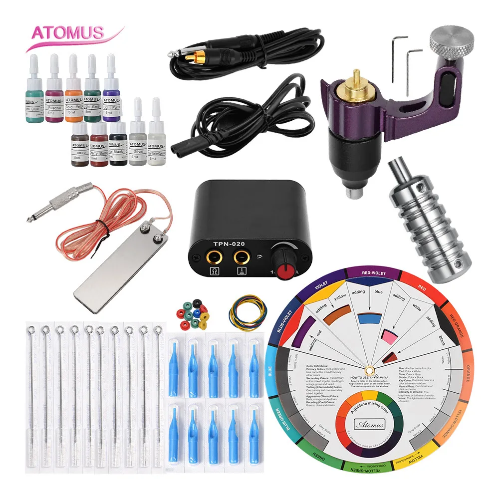 

Tattoo Machine Rotary Kits Tatuagem Maquillaje Permanente Principiante Kits Tools Machine Permanent Tatuar Tatouage Pro Fontes