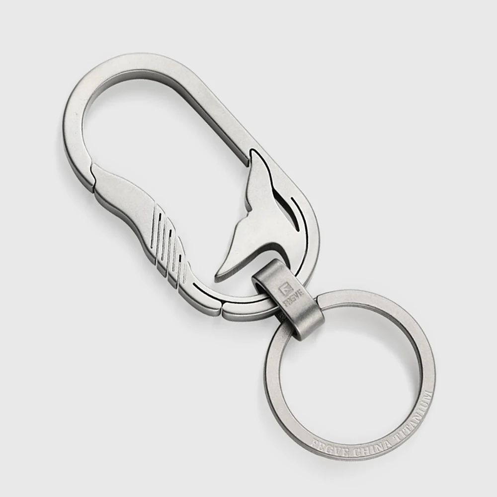 

Creative Shape Titanium Men Women Car Key Chain Cute Whale Ultra Titanium Key Chains Luxury for Key Rings Tool Lovers Best Gifts