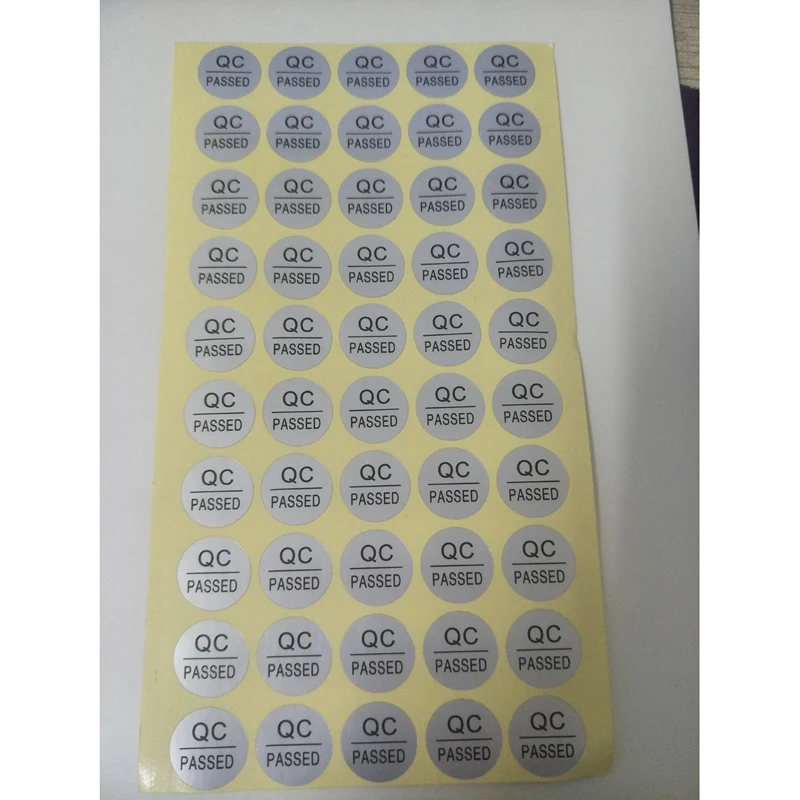 

1000pcs 16 mm QC passed label the bank inspection sticker logo