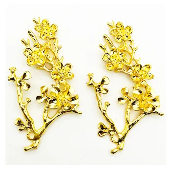 

20 PCS 37*60mm Fashion Metal Alloy Flowers Connectors Charm DIY Jewelry Accessories