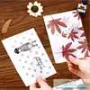 8pcs/lot 16*11cm sulfuric acid paper envelope leaves pattern transparent window envelope for greeting cards cover ► Photo 2/5