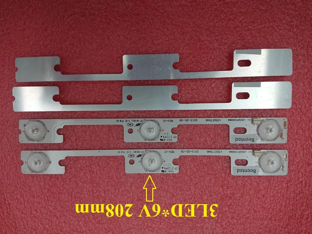 Новинка, комплект из 2 предметов: = 8 шт. 3 светодиодный 6V 208 мм светодиодный подсветка полосы для KONKA светодиодный 32F2300NE светодиодный 32F2300FX 35017946 35017947