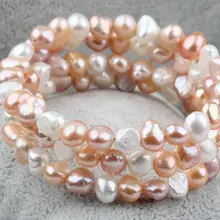 Оптовые закупки речных жемчужин браслет трехцветный тон женский браслет