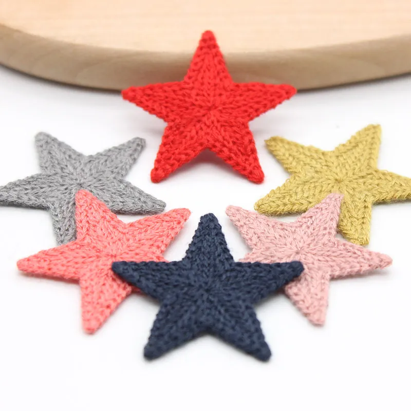 

34mm 10pcs/pack Mini Cotton Pentagram for Party Home Hat Shoes Clothing backpack Decoration Crafts DIY Handmade Accessories