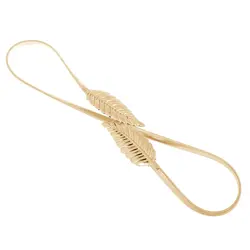 Винтажные листья обтягивающий пояс эластичный лист дизайн застежка спереди стрейч металлический пояс золотой/серебряные ремни для женщин