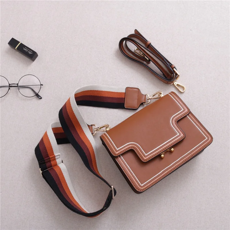 

Genuine Leather Bags For Women Fashion Famous Brand Luxury Handbags Women Bags Designe High Quality Cloth strap Crossbody Bags