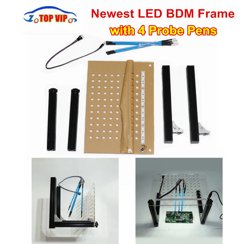 

DHL Hot selling LED BDM Frame Programmer Full Set For KESS/KTAG/Fgtech Galletto/BDM100 ECU Chip Tuning Tool with 4 Probe Pens