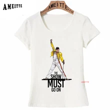 Футболка Freddie Mercury The queen Band, Женская Хип-Хоп Ретро Рок хипстерская футболка, винтажные Женские повседневные топы, милые крутые футболки для девочек