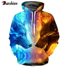 Толстовки 3D Толстовка Забавный Волк Принт толстовки для женщин/мужчин Мода хип-хоп пуловер толстовки Мужская толстовка Прямая поставка