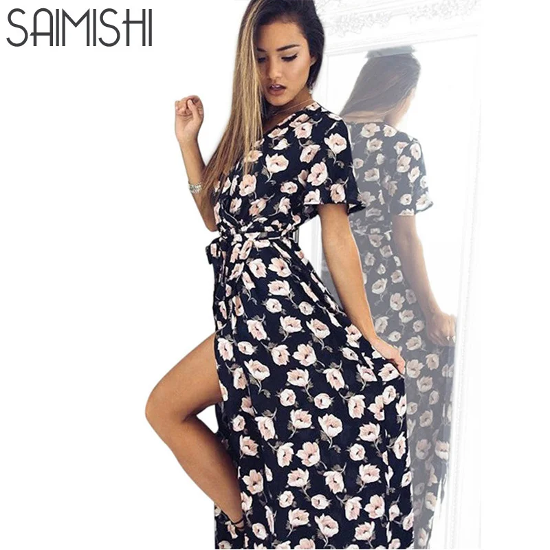 Saimishi Size S XL Bohemian Style font b Floral b font font b Printed b font