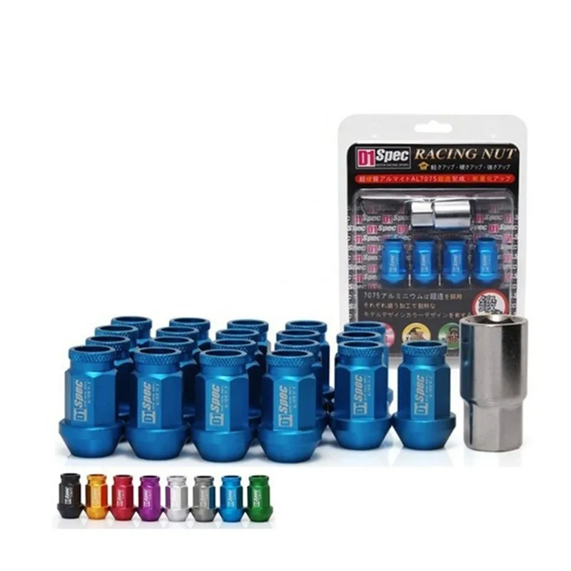 

20pcs 40mm Wheel Lug Nuts Aluminum Wheel Rims Lug Nuts D1 SPEC M12x1.5 With Extended Tuner