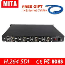 HD MPEG-4 AVC H.264 8 Channels SDI ip encoder for Live Broadcast with HTTP RTSP RTMP HLS